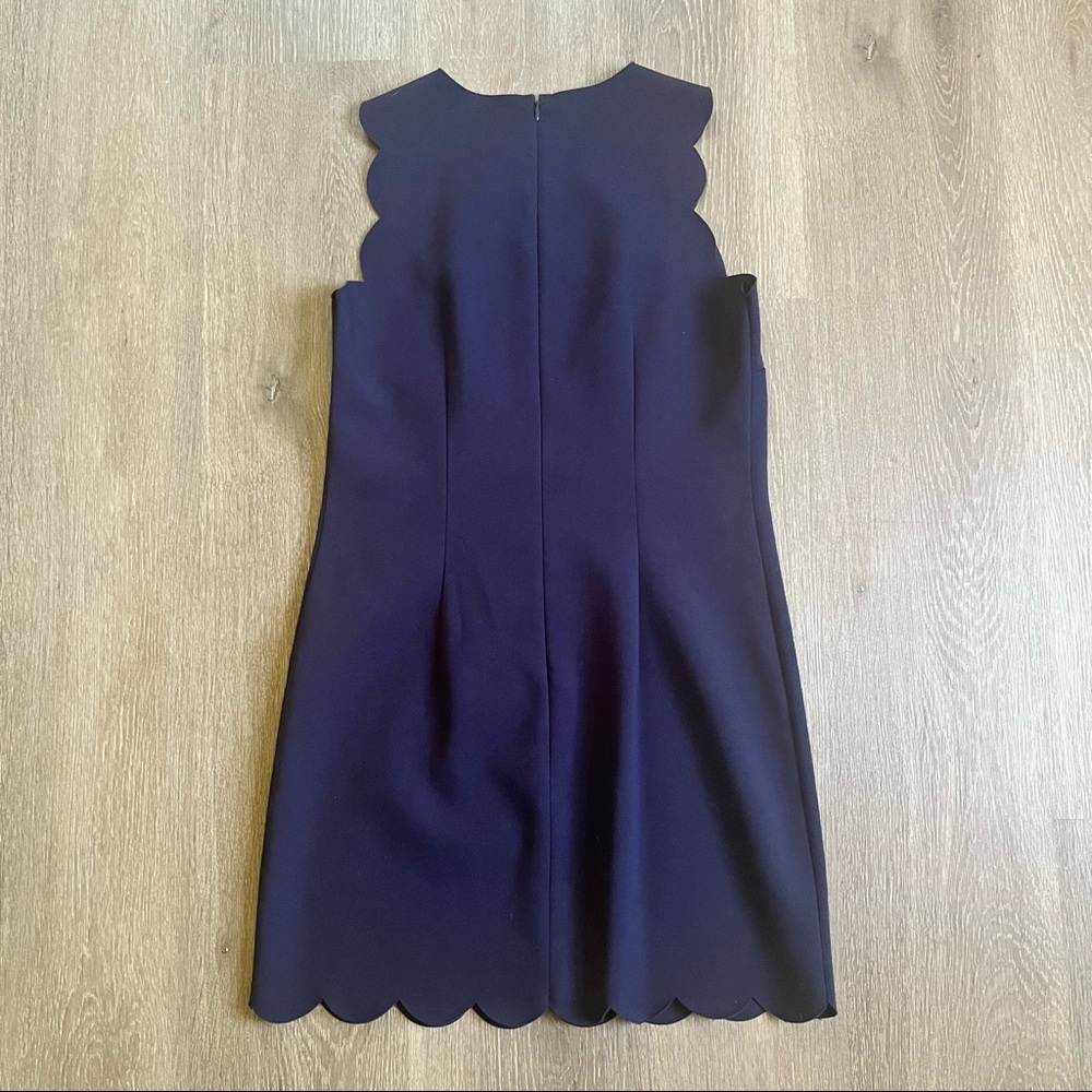 J.crew navy blue scallop shift dress - Picture 10 of 10